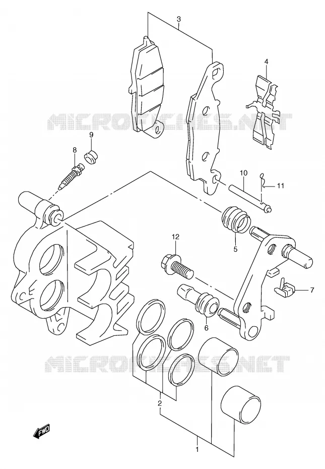 ETRIER DE FREIN AVANT Suzuki MOTO 800 MARAUDER 2000  VZ800Y(E2)
