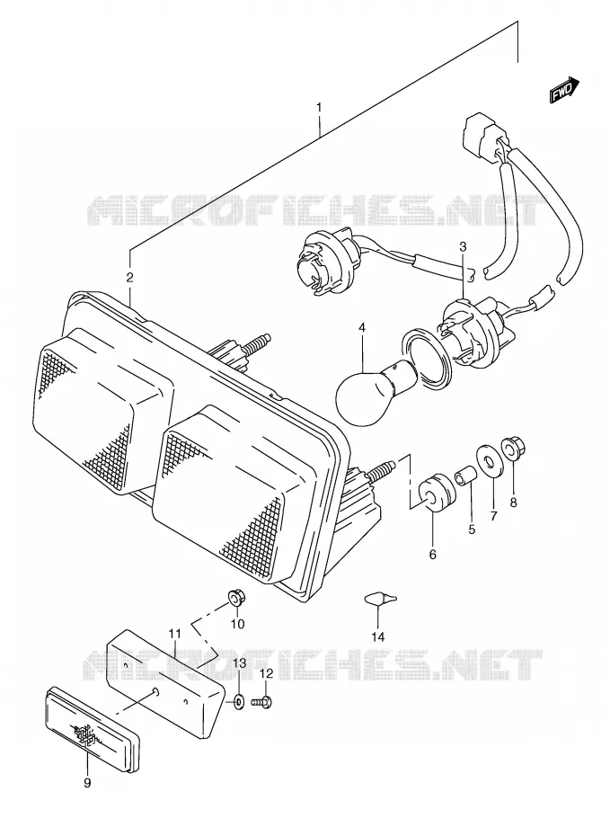 FEU ARRIERE Suzuki MOTO 250 RG 1993  RGV250P(E24)