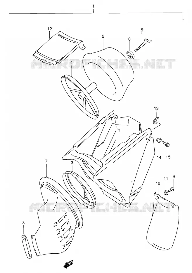 FILTRE A AIR Suzuki MOTO 250 RM 2000  RM250Y(E3/E28)