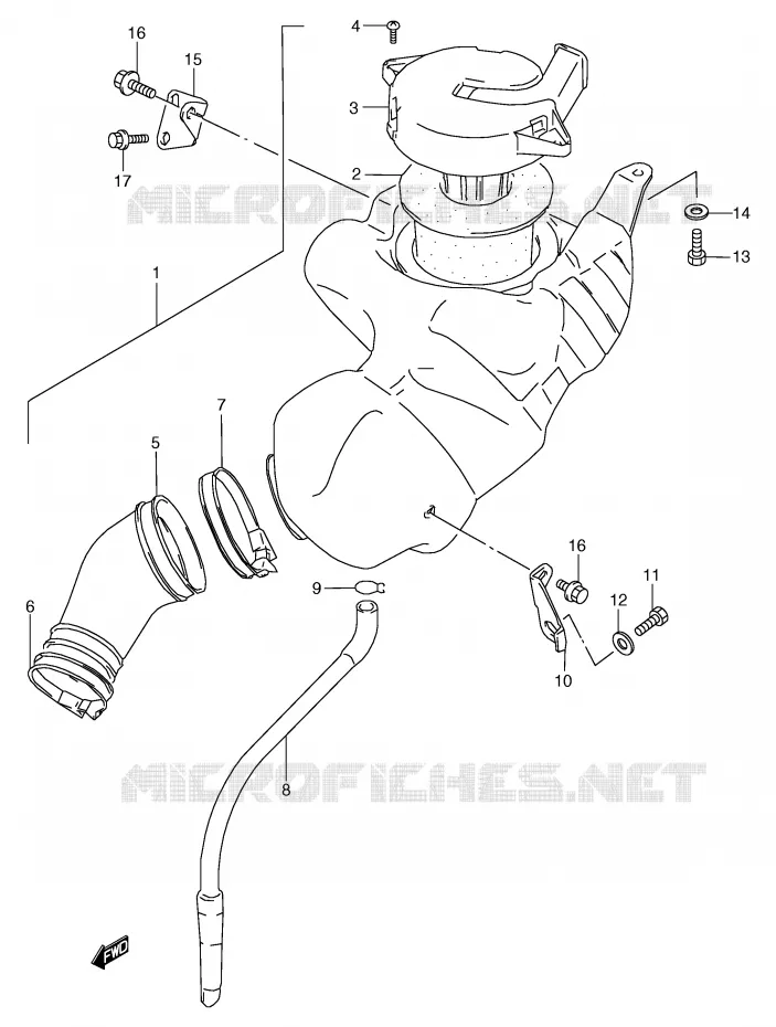 FILTRE A AIR Suzuki MOTO 80 RG 1988  RG80J(E4)