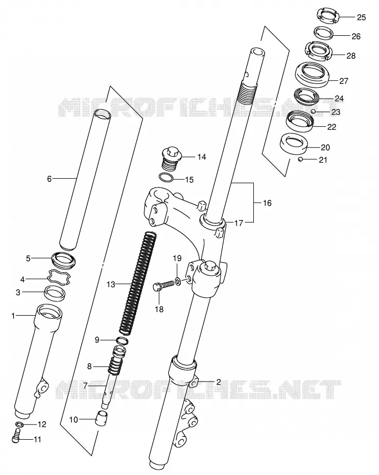 FOURCHE AVANT Suzuki SCOOTER 125 UE 2001  UE125CTK1(P2)