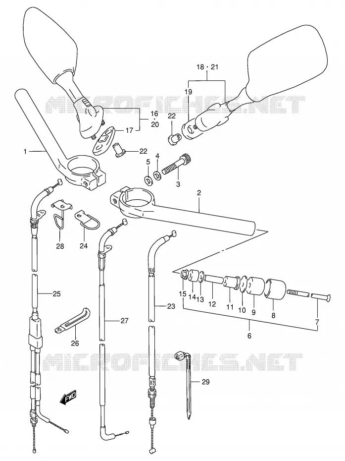 GUIDON Suzuki MOTO 125 RG 1994  RG125FUR(E18)