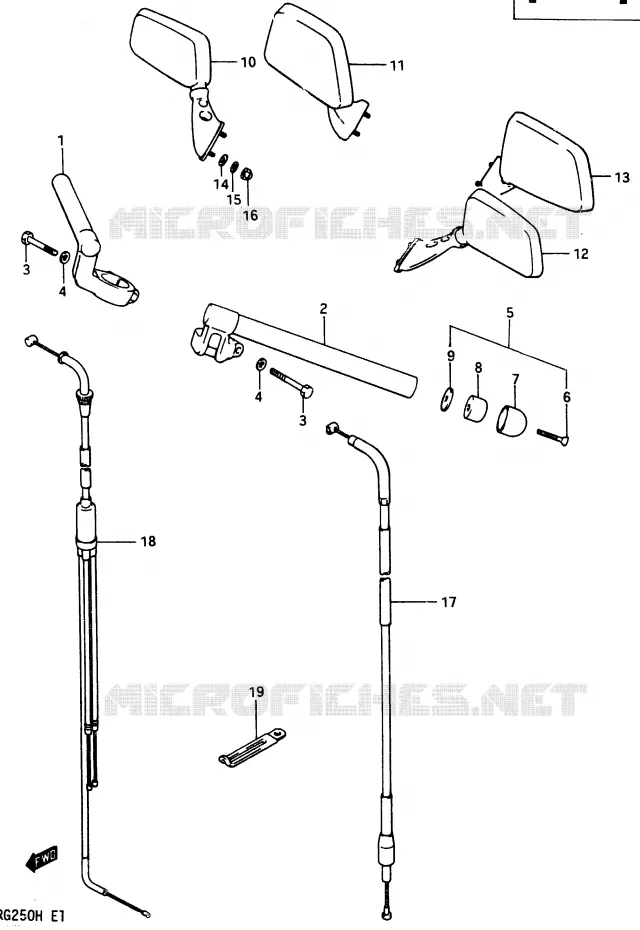 GUIDON Suzuki MOTO 250 RG 1987  RG250CH(G/H)