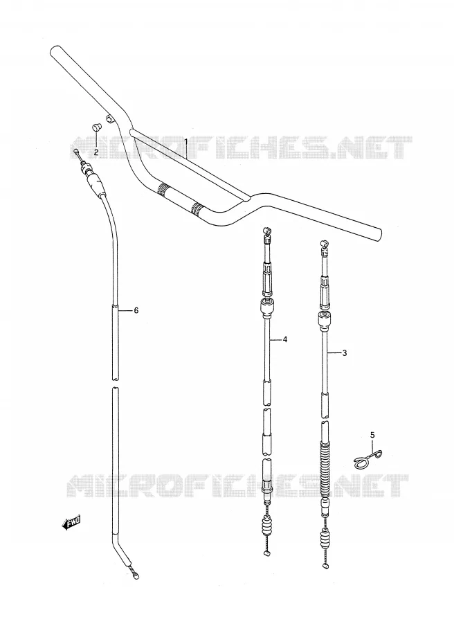 GUIDON Suzuki MOTO 250 RM 1992  RM250 N (E03,E28,E33)