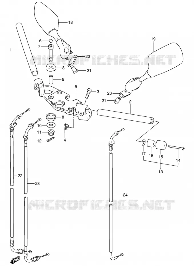 GUIDON Suzuki MOTO 900 RF 1996  RF900RT(E2)
