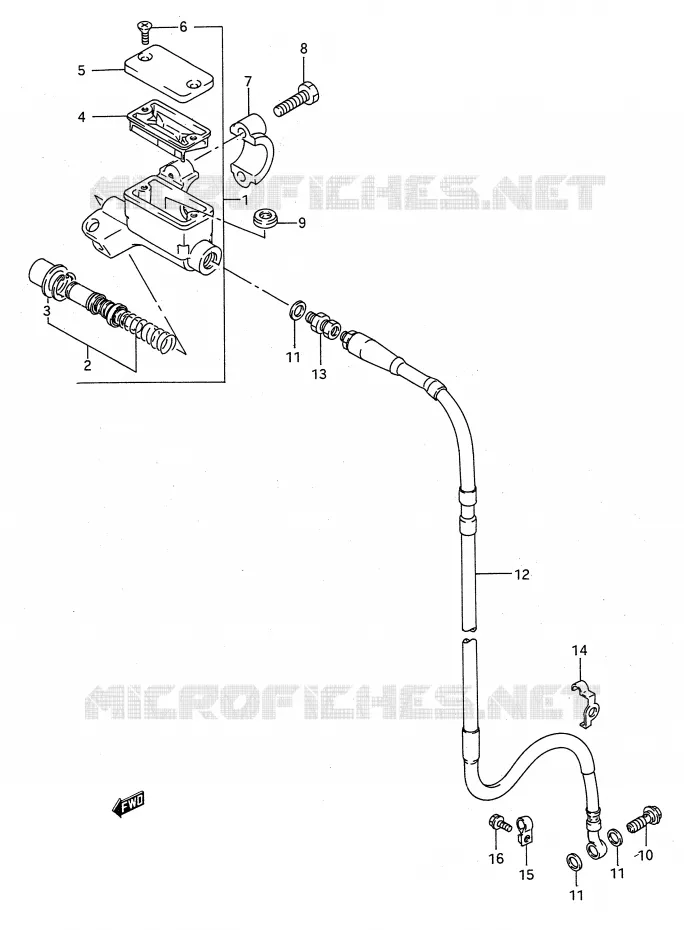 MAITRE CYLINDRE AVANT Suzuki MOTO 125 RM 1994  RM125R(E28)