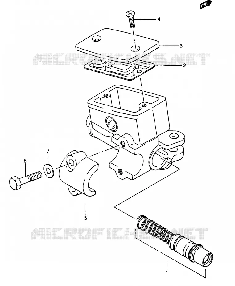MAITRE CYLINDRE AVANT Suzuki MOTO 250 RG 1987  RG250FH(G/H)