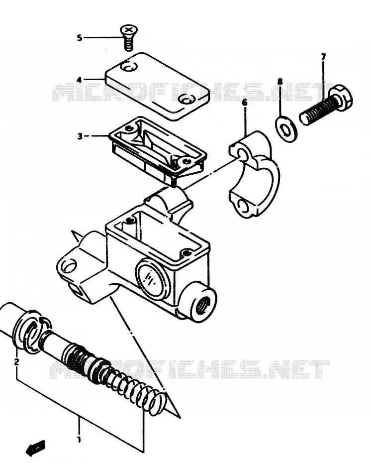 MAITRE CYLINDRE AVANT Suzuki MOTO 500 RM 1985  RM500F