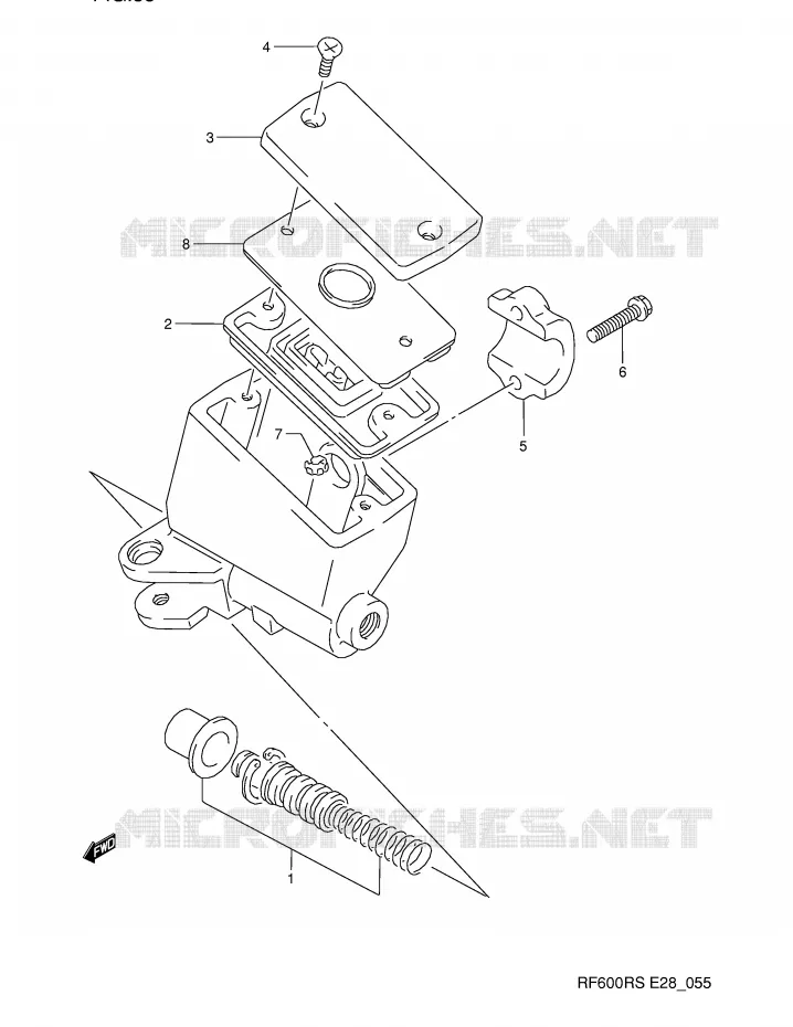 MAITRE CYLINDRE AVANT Suzuki MOTO 600 RF 1993  RF600RP(E28)