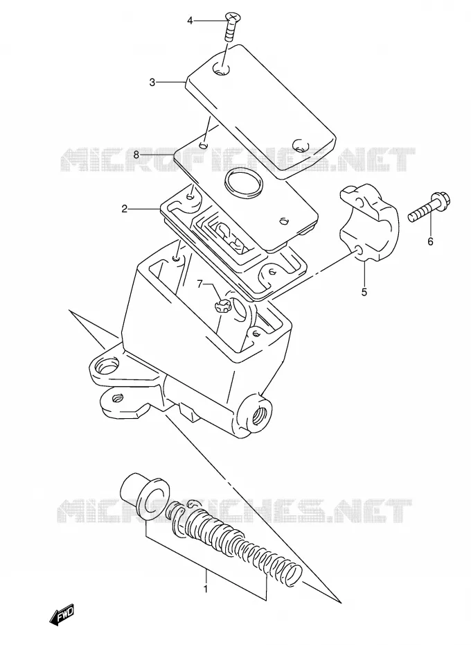 MAITRE CYLINDRE AVANT Suzuki MOTO 600 RF 1994  RF600RUR(E2)