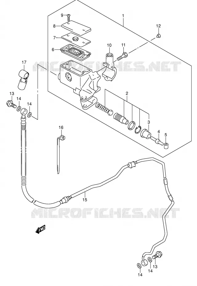 MAITRE CYLINDRE D'EMBRAYAGE (MODEL K5/K6) Suzuki MOTO 1500 INTRUDER 2005  VL1500K5(E2)