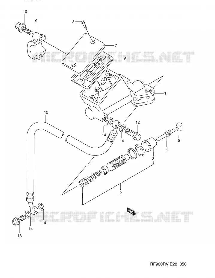 MAITRE CYLINDRE D'EMBRAYAGE Suzuki MOTO 900 RF 1994  RF900RR(E28)