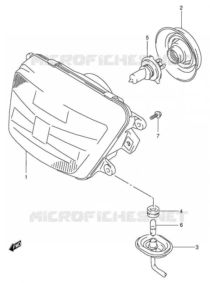 PHARE Suzuki MOTO 125 RG 1993  RG125FUP(E18)