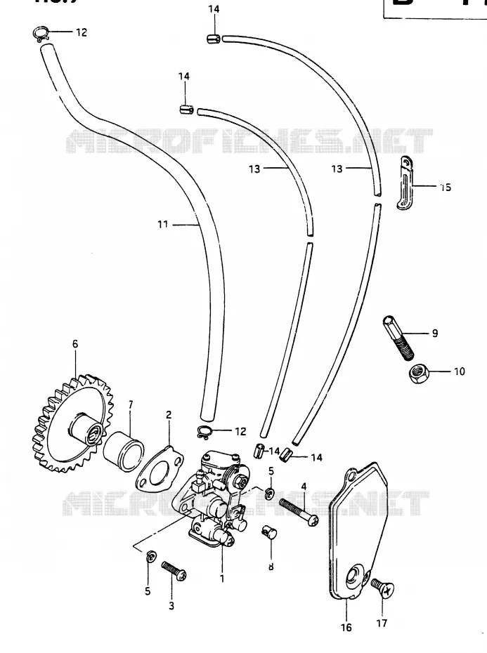 POMPE A HUILE Suzuki MOTO 250 RG 1987  RG250FH(G/H)