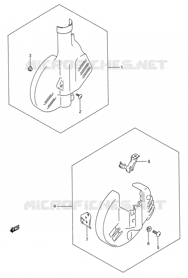PROTEGE DISQUE DE FREIN (OPTIONNEL) Suzuki MOTO 125 RM 1989  RM125K(E28)
