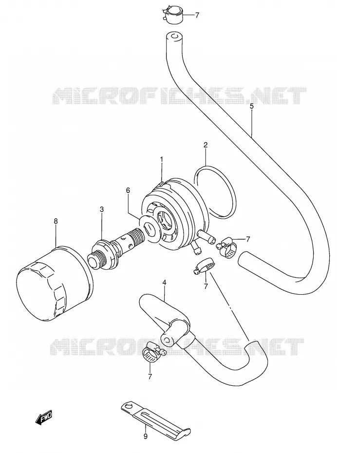 RADIATEUR D'HUILE - FILTRE A HUILE Suzuki MOTO 600 RF 1997  RF600RV(E2)