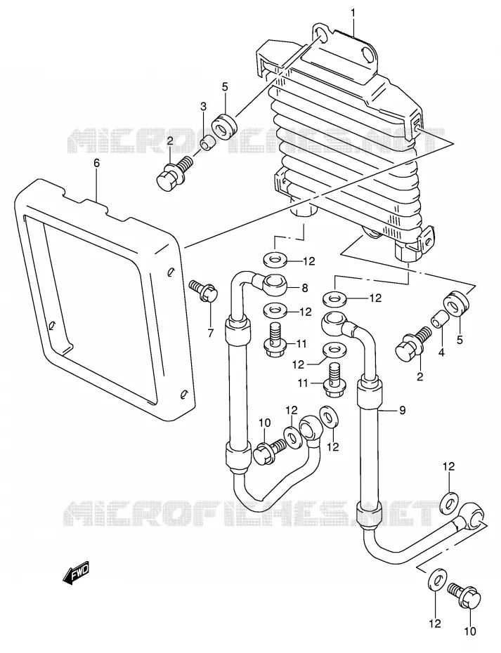 RADIATEUR D'HUILE Suzuki MOTO 1500 INTRUDER 2007  VL1500K7(E2)