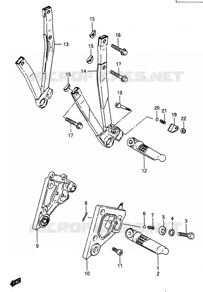 REPOSE PIED Suzuki MOTO 250 RG 1986  RG250FG(G/H)
