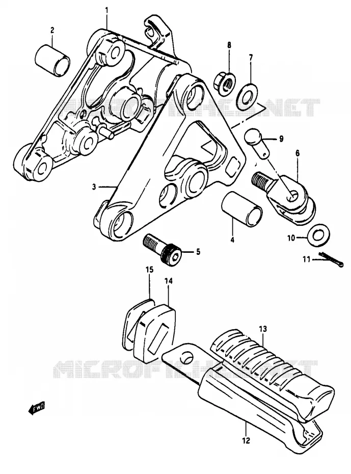 REPOSE PIED Suzuki MOTO 50 RG 1988  RG50J(D/E/F/1/G/J/K)