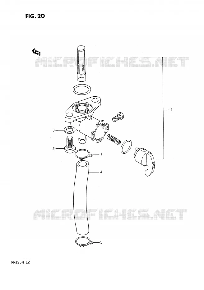 ROBINET D'ESSENCE Suzuki MOTO 125 RM 1991  RM125 M (E02,E04,E24)