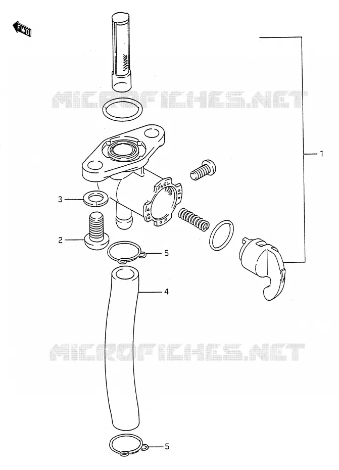 ROBINET D'ESSENCE Suzuki MOTO 125 RM 1991  RM125M(E28)