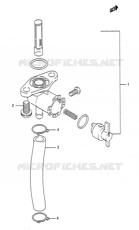 ROBINET D'ESSENCE Suzuki MOTO 125 RM 1993  RM125P(E28)