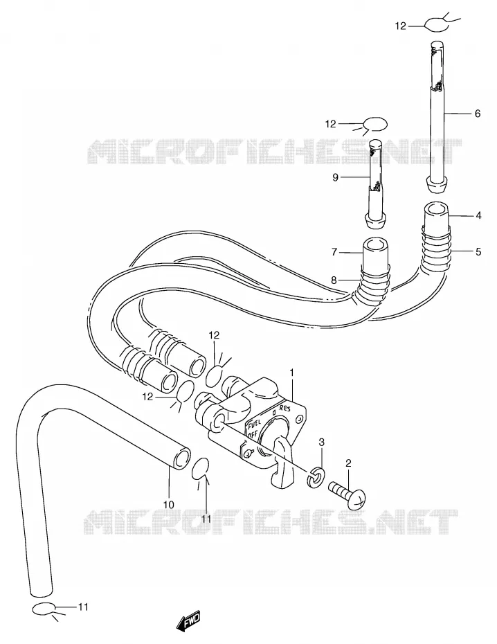 ROBINET D'ESSENCE Suzuki MOTO 80 RG 1987  RG80CH(E4)