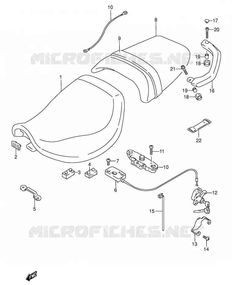 SELLE (MODELE P/R) Suzuki MOTO 600 RF 1996  RF600RUT(E2)