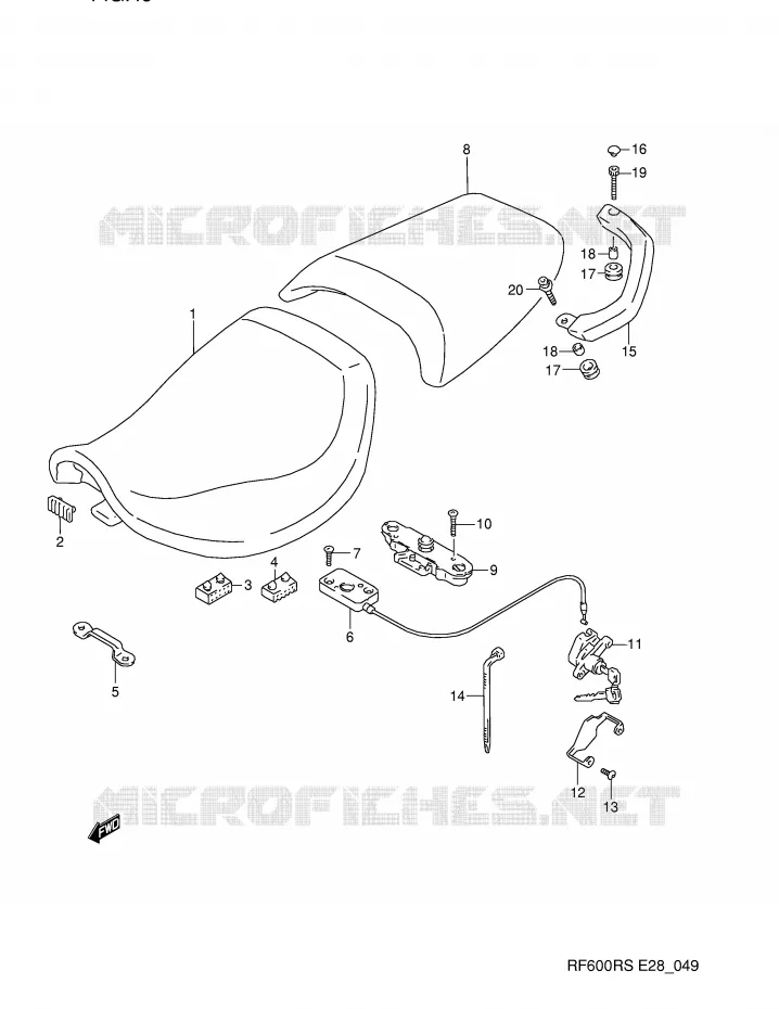 SELLE Suzuki MOTO 600 RF 1993  RF600RP(E28)
