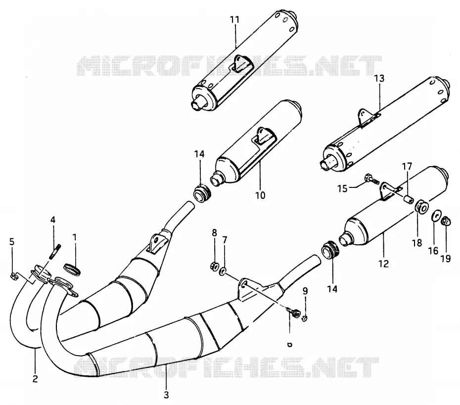 SILENCIEUX Suzuki MOTO 250 RG 1986  RG250FG(G/H)