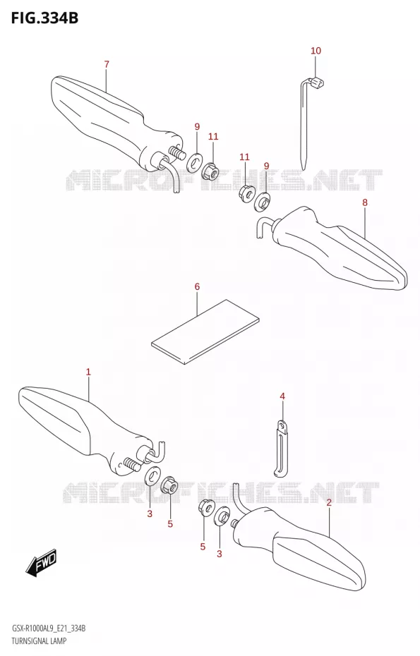 CLIGNOTANTS Suzuki MOTO 1000 GSX-R 2019  GSX-R1000A L9 (E21)