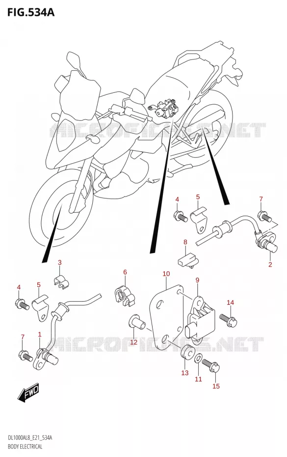 COMPOSANTS ELECTRIQUES Suzuki MOTO 1000 V-STROM 2018  DL1000XA L8 E21