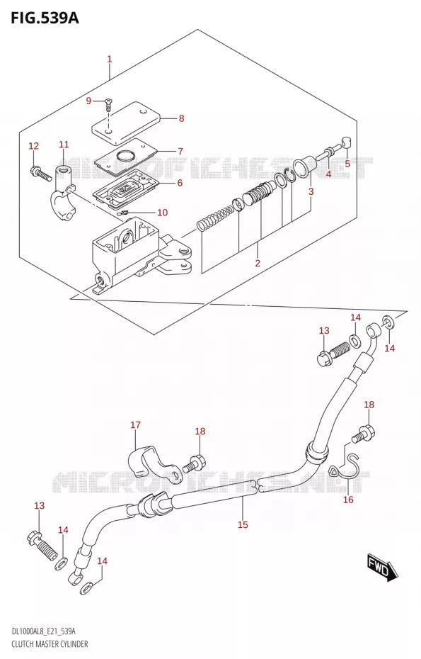 MAITRE CYLINDRE D'EMBRAYAGE Suzuki MOTO 1000 V-STROM 2018  DL1000AL8 E21