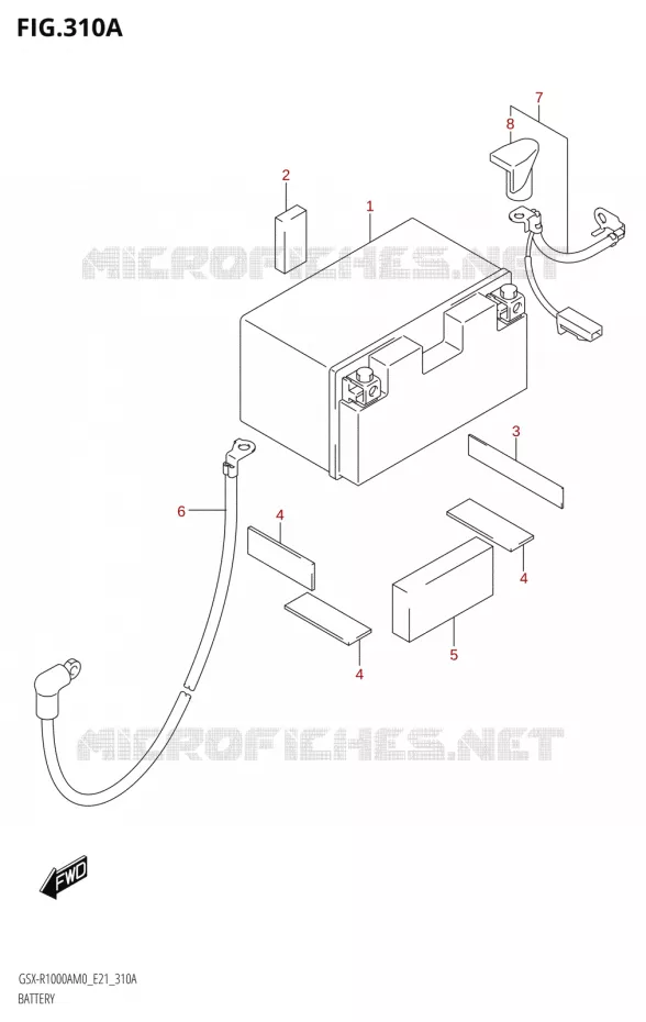 BATTERIE Suzuki MOTO 1000 GSX-R 2020  GSX-R1000A M0 (E21)