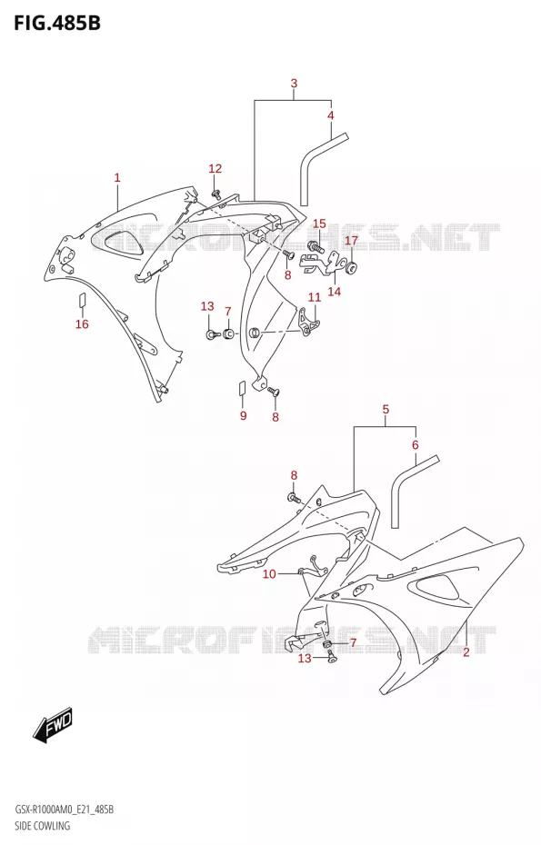 FLANCS DE CARENAGES000A)(SEE NOTE 1) Suzuki MOTO 1000 GSX-R 2020  GSX-R1000RA M0 / GSX-R1000RZA M0 (E21)