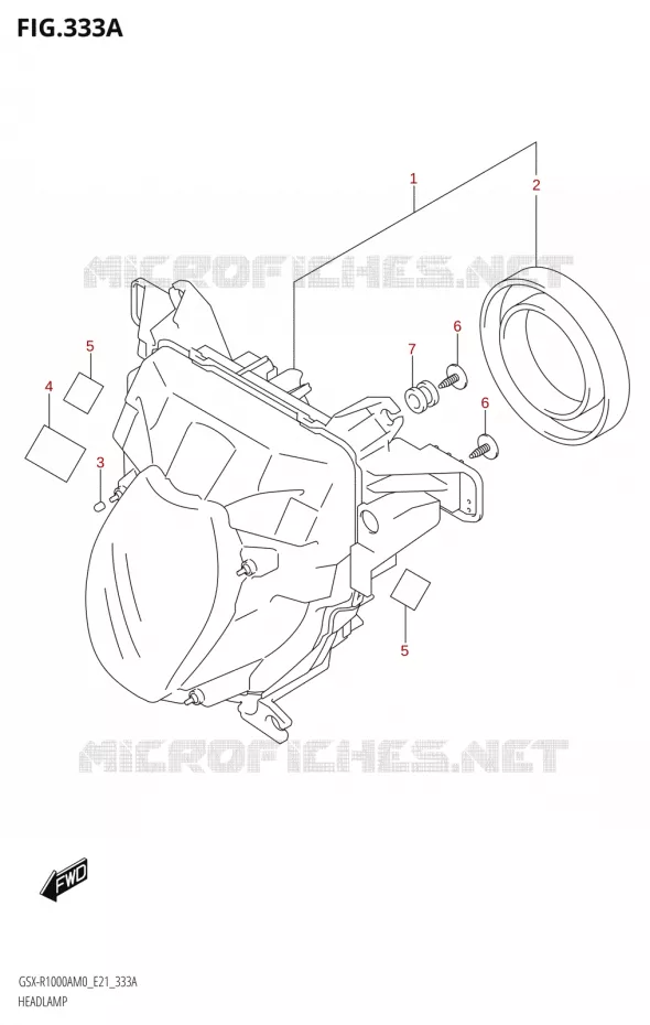 PHARE (GSX-R1000A) Suzuki MOTO 1000 GSX-R 2020  GSX-R1000A M0 (E21)