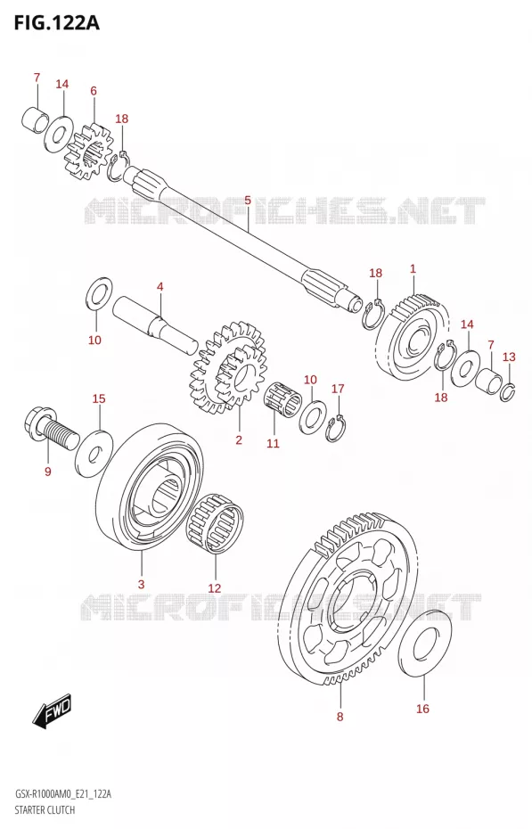 ROUE LIBRE DE DEMARREUR Suzuki MOTO 1000 GSX-R 2020  GSX-R1000RA M0 / GSX-R1000RZA M0 (E21)