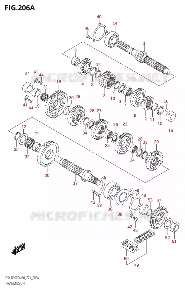 TRANSMISSION Suzuki MOTO 1000 GSX-R 2020  GSX-R1000A M0 (E21)