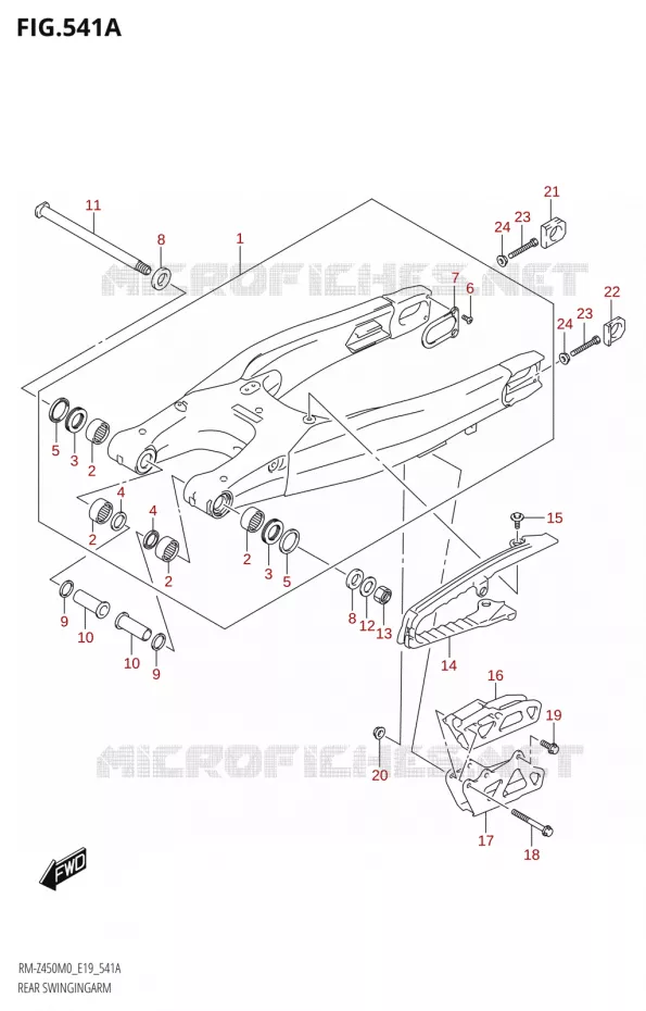 BRAS OSCILLANT ARRIERE Suzuki MOTO 450 RM-Z 2020  RM-Z450 M0 (E19)
