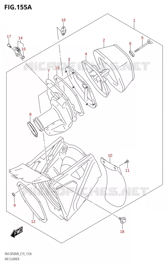 FILTRE A AIR Suzuki MOTO 450 RM-Z 2020  RM-Z450 M0 (E19)