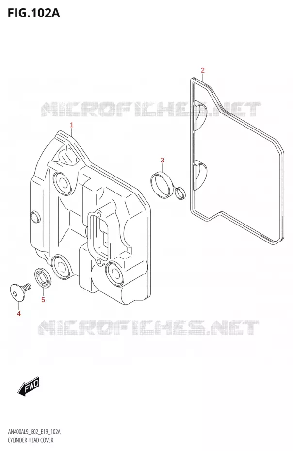 COUVRE CULASSE Suzuki SCOOTER 400 BURGMAN 2019  AN400A L9 (E02,E19)