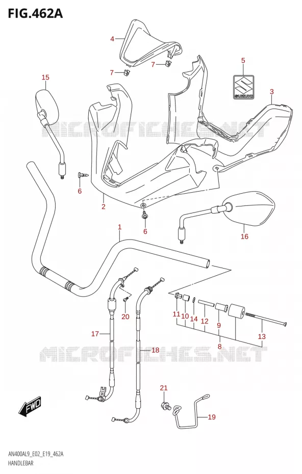 GUIDON Suzuki SCOOTER 400 BURGMAN 2019  AN400A L9 (E02,E19)