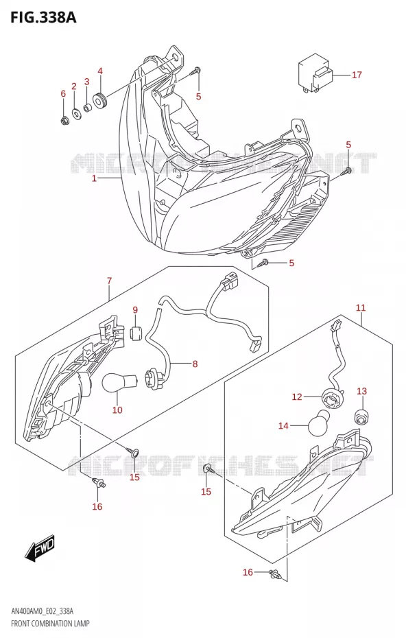 PHARE Suzuki SCOOTER 400 BURGMAN 2020  AN400A M0 (E02,E19)