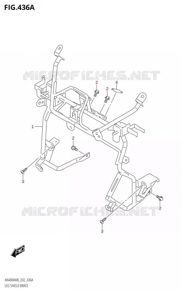 SUPPORT MARCHE PIEDS Suzuki SCOOTER 400 BURGMAN 2020  AN400A M0 (E02,E19)