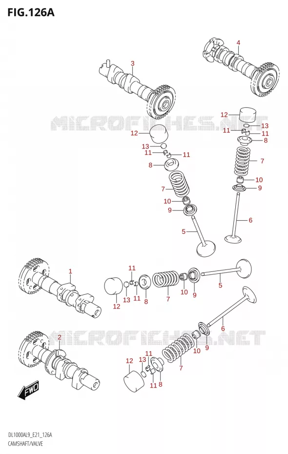 ARBRE A CAMES - SOUPAPES Suzuki MOTO 1000 V-STROM 2019  DL1000A L9 (E21)