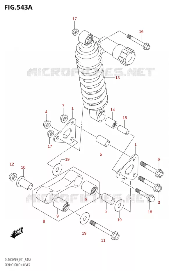 BIELLETTE DE SUSPENSION ARRIERE Suzuki MOTO 1000 V-STROM 2019  DL1000XA L9 (E21)