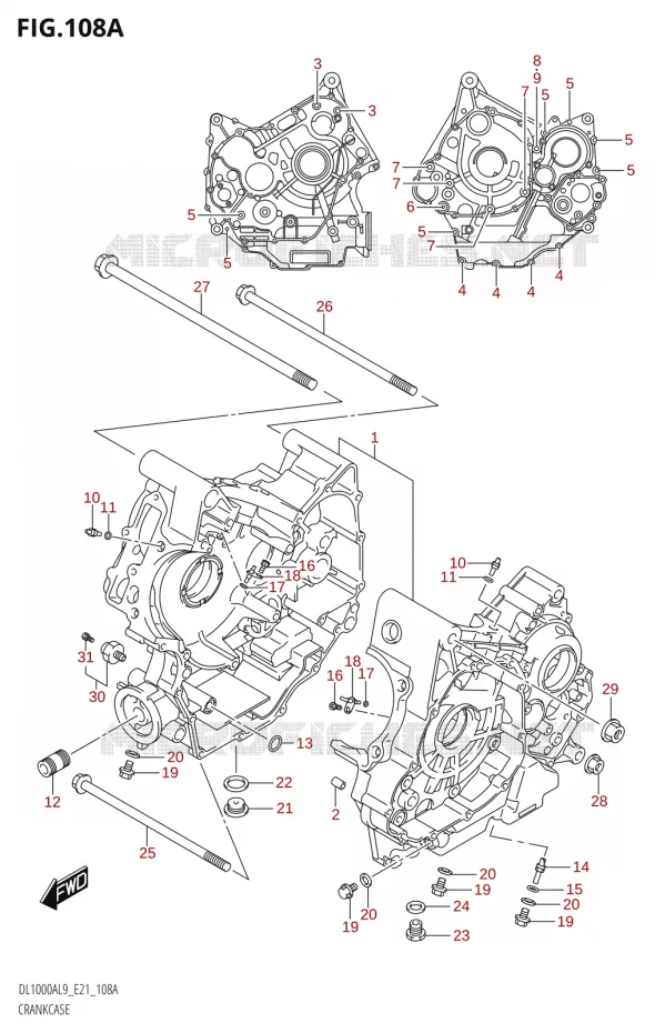 CARTERS MOTEUR Suzuki MOTO 1000 V-STROM 2019  DL1000A L9 (E21)