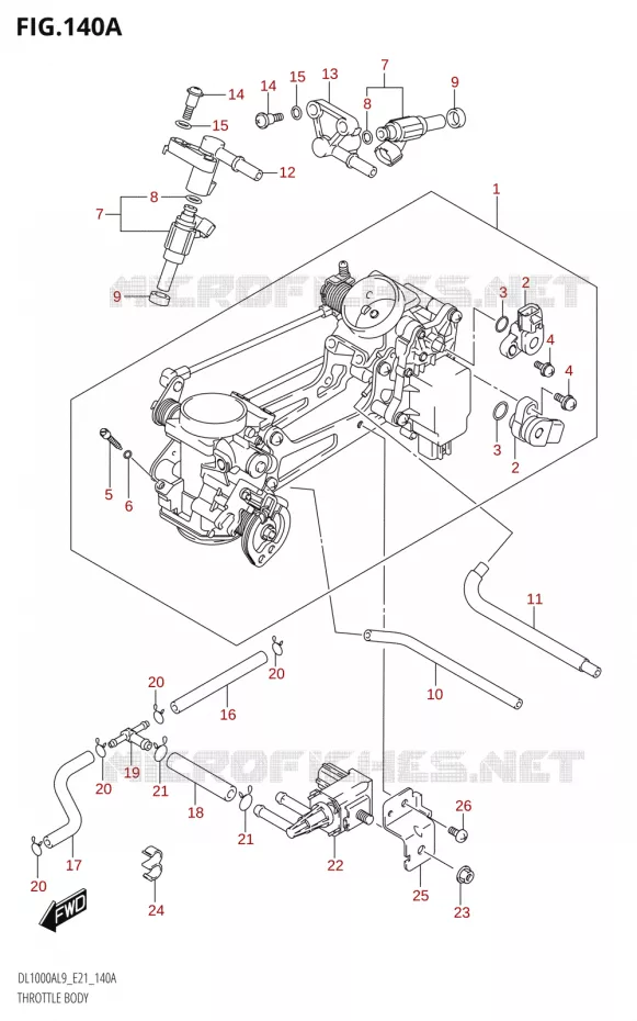 CORPS DE PAPILLON Suzuki MOTO 1000 V-STROM 2019  DL1000A L9 (E21)