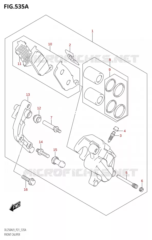 ETRIER DE FREIN AVANT Suzuki MOTO 250 V-STROM 2019  DL250A L9 (P21)