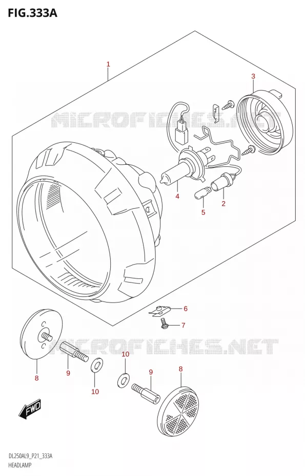 PHARE Suzuki MOTO 250 V-STROM 2019  DL250A L9 (P21)